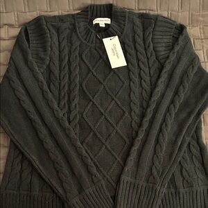Calvin Klein women’s Charcoal Cable Knit Sweater